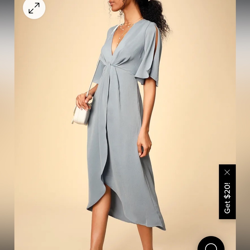 My Type Slate Blue Midi Dress